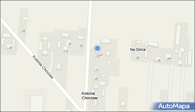 Kolonia Chorzew, Kolonia Chorzew, 21, mapa Kolonia Chorzew