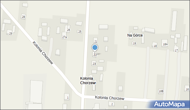 Kolonia Chorzew, Kolonia Chorzew, 22, mapa Kolonia Chorzew