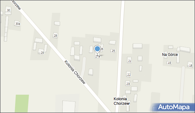 Kolonia Chorzew, Kolonia Chorzew, 27a, mapa Kolonia Chorzew