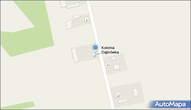 Kolonia Dąbrówka, Kolonia Dąbrówka, 10A, mapa Kolonia Dąbrówka