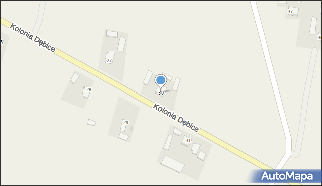 Kolonia Dębice, Kolonia Dębice, 30, mapa Kolonia Dębice