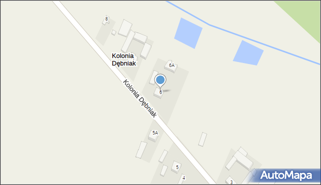 Kolonia Dębniak, Kolonia Dębniak, 6, mapa Kolonia Dębniak