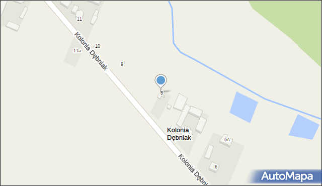 Kolonia Dębniak, Kolonia Dębniak, 8, mapa Kolonia Dębniak