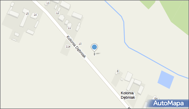 Kolonia Dębniak, Kolonia Dębniak, 9, mapa Kolonia Dębniak