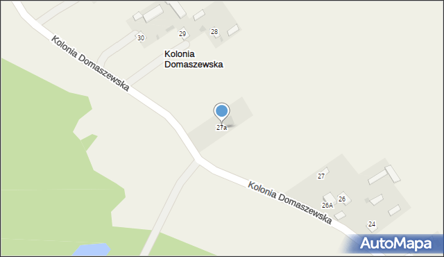 Kolonia Domaszewska, Kolonia Domaszewska, 27a, mapa Kolonia Domaszewska