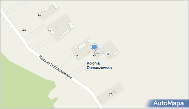 Kolonia Domaszewska, Kolonia Domaszewska, 29, mapa Kolonia Domaszewska