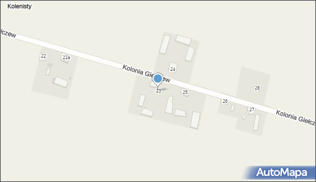 Kolonia Giełczew, Kolonia Giełczew, 23, mapa Kolonia Giełczew