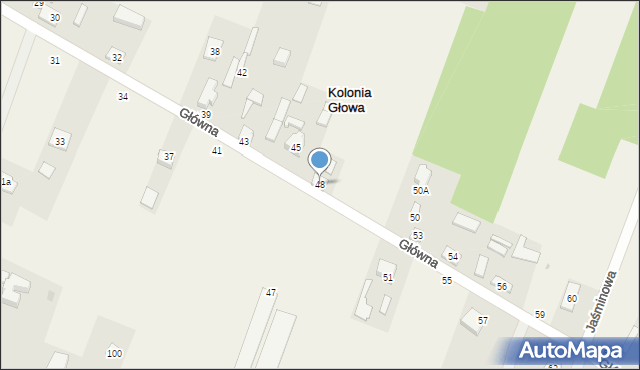 Kolonia Głowa, Kolonia Głowa, 48, mapa Kolonia Głowa