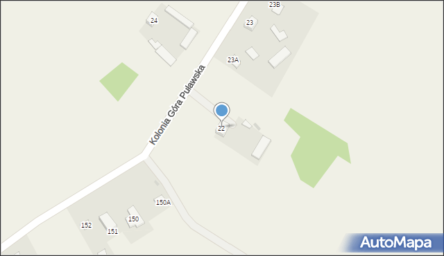 Kolonia Góra Puławska, Kolonia Góra Puławska, 22, mapa Kolonia Góra Puławska