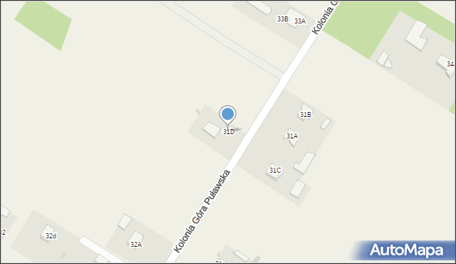 Kolonia Góra Puławska, Kolonia Góra Puławska, 31D, mapa Kolonia Góra Puławska