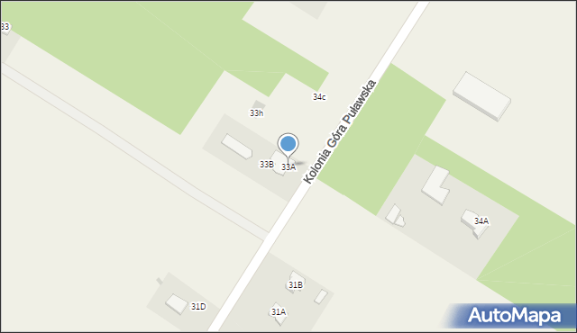 Kolonia Góra Puławska, Kolonia Góra Puławska, 33A, mapa Kolonia Góra Puławska
