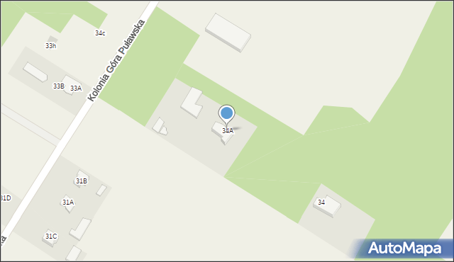 Kolonia Góra Puławska, Kolonia Góra Puławska, 34A, mapa Kolonia Góra Puławska