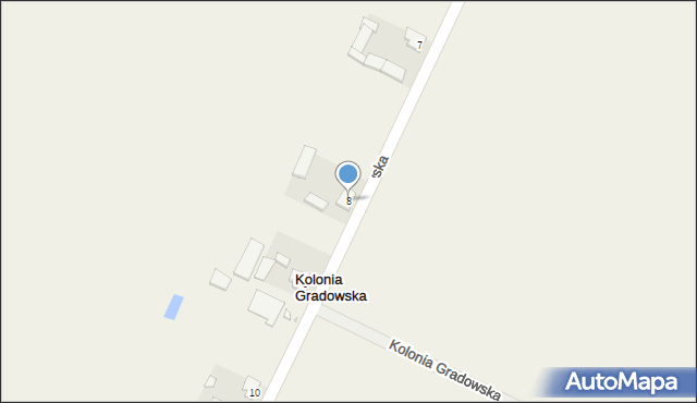 Kolonia Gradowska, Kolonia Gradowska, 8, mapa Kolonia Gradowska