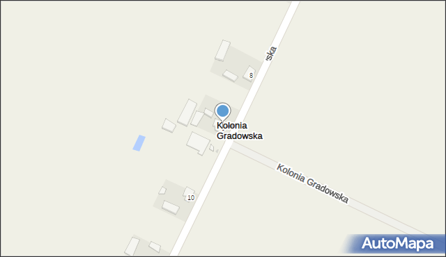 Kolonia Gradowska, Kolonia Gradowska, 9, mapa Kolonia Gradowska