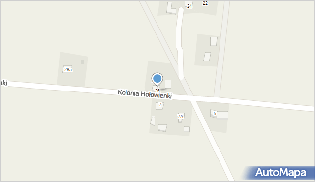 Kolonia Hołowienki, Kolonia Hołowienki, 26, mapa Kolonia Hołowienki