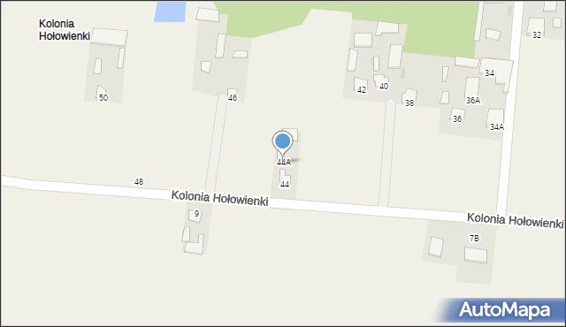 Kolonia Hołowienki, Kolonia Hołowienki, 44A, mapa Kolonia Hołowienki