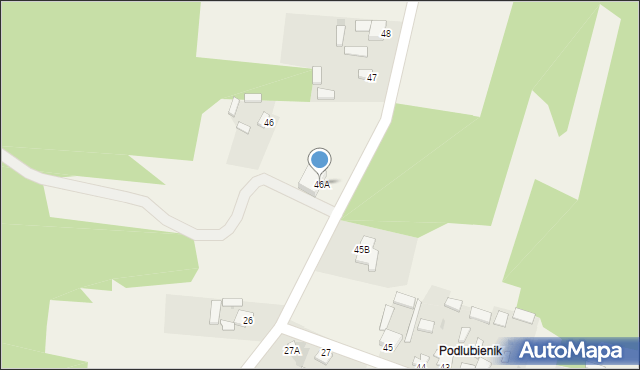 Kolonia Inwalidzka, Kolonia Inwalidzka, 46A, mapa Kolonia Inwalidzka
