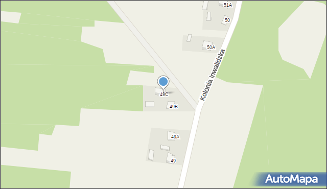 Kolonia Inwalidzka, Kolonia Inwalidzka, 49C, mapa Kolonia Inwalidzka