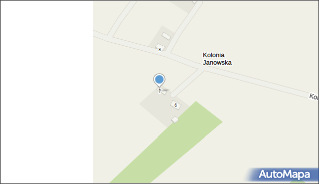 Kolonia Janowska, Kolonia Janowska, 7, mapa Kolonia Janowska