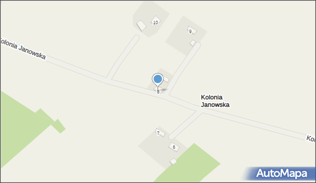 Kolonia Janowska, Kolonia Janowska, 8, mapa Kolonia Janowska