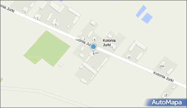 Kolonia Jurki, Kolonia Jurki, 6, mapa Kolonia Jurki