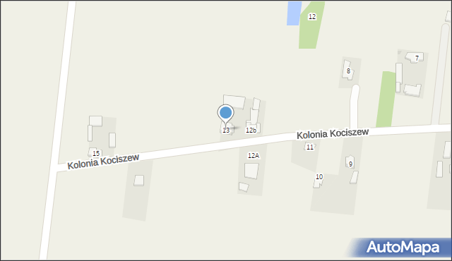Kolonia Kociszew, Kolonia Kociszew, 13, mapa Kolonia Kociszew
