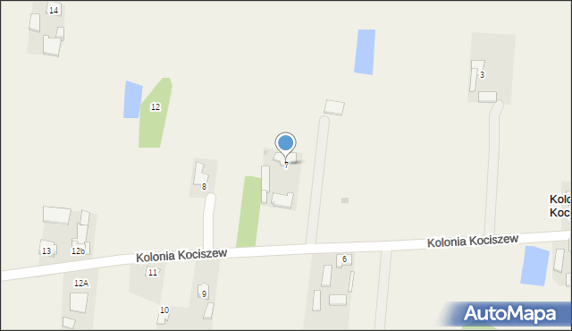 Kolonia Kociszew, Kolonia Kociszew, 7, mapa Kolonia Kociszew