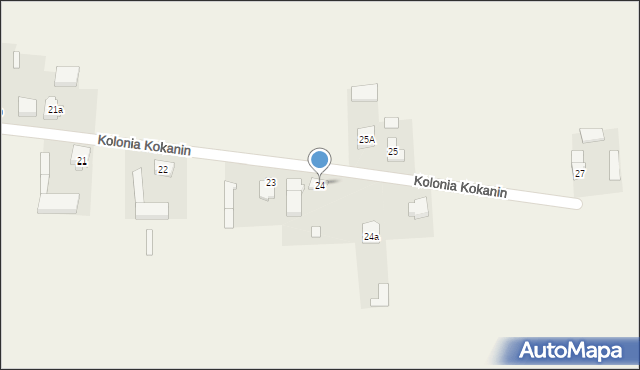 Kolonia Kokanin, Kolonia Kokanin, 24, mapa Kolonia Kokanin