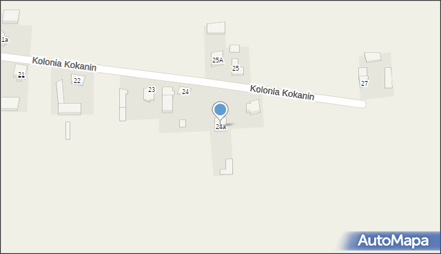 Kolonia Kokanin, Kolonia Kokanin, 24a, mapa Kolonia Kokanin