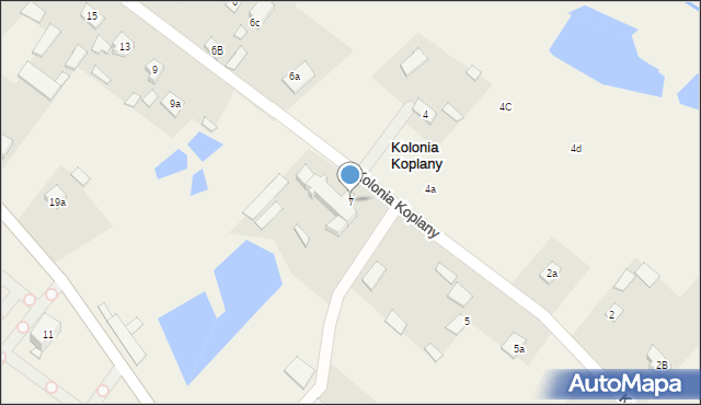 Kolonia Koplany, Kolonia Koplany, 7, mapa Kolonia Koplany