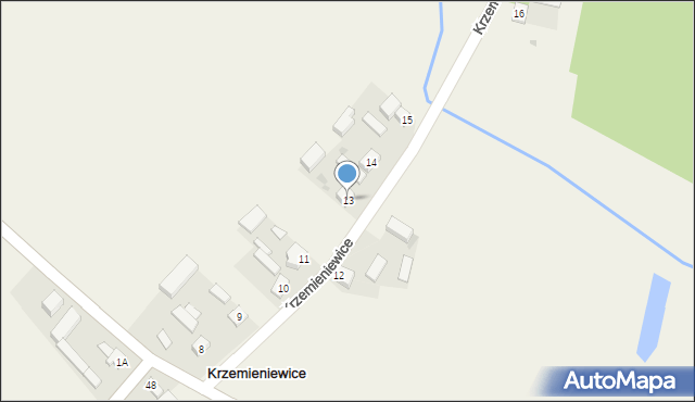 Kolonia Krzemieniewice, Kolonia Krzemieniewice, 13, mapa Kolonia Krzemieniewice