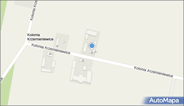 Kolonia Krzemieniewice, Kolonia Krzemieniewice, 21, mapa Kolonia Krzemieniewice