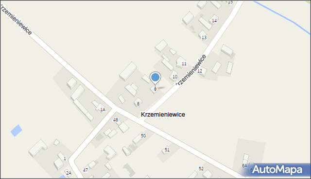 Kolonia Krzemieniewice, Kolonia Krzemieniewice, 9, mapa Kolonia Krzemieniewice