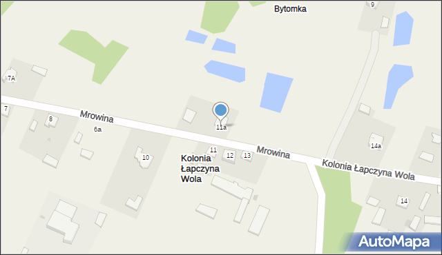 Kolonia Łapczyna Wola, Kolonia Łapczyna Wola, 11a, mapa Kolonia Łapczyna Wola