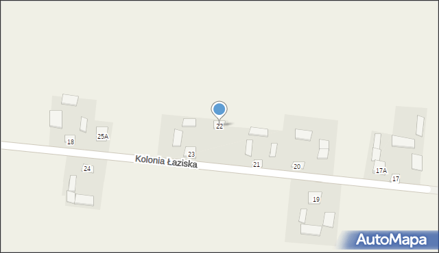 Kolonia Łaziska, Kolonia Łaziska, 22, mapa Kolonia Łaziska