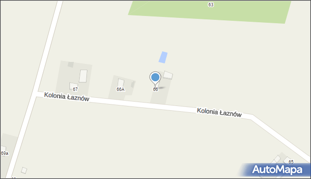 Kolonia Łaznów, Kolonia Łaznów, 66, mapa Kolonia Łaznów