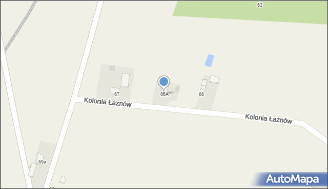 Kolonia Łaznów, Kolonia Łaznów, 66A, mapa Kolonia Łaznów