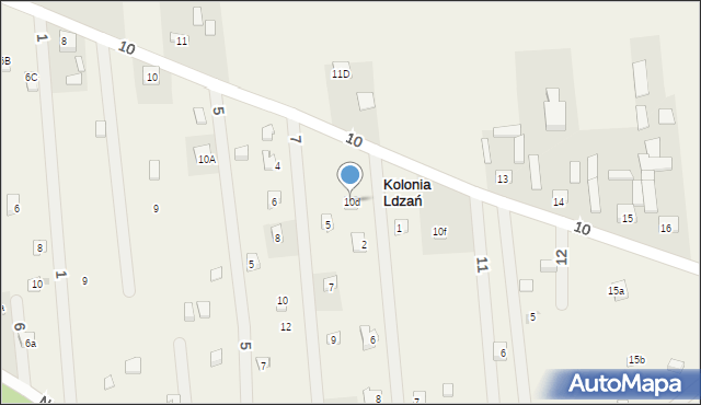 Kolonia Ldzań, Kolonia Ldzań, 10d, mapa Kolonia Ldzań