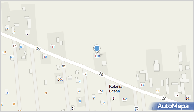 Kolonia Ldzań, Kolonia Ldzań, 11D, mapa Kolonia Ldzań