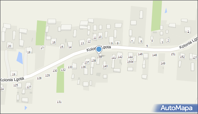 Kolonia Lgota, Kolonia Lgota, 139, mapa Kolonia Lgota