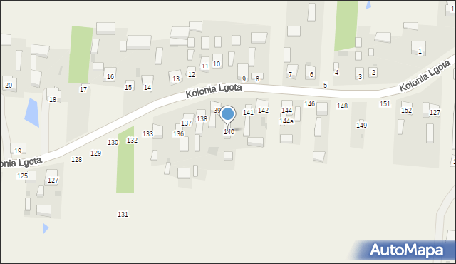 Kolonia Lgota, Kolonia Lgota, 140, mapa Kolonia Lgota