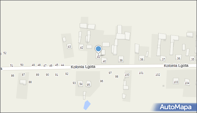 Kolonia Lgota, Kolonia Lgota, 41, mapa Kolonia Lgota