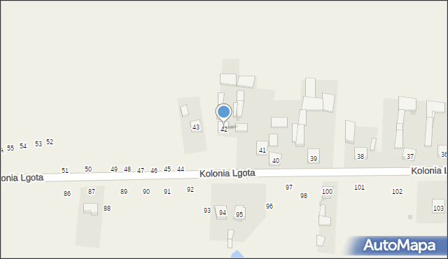 Kolonia Lgota, Kolonia Lgota, 42, mapa Kolonia Lgota