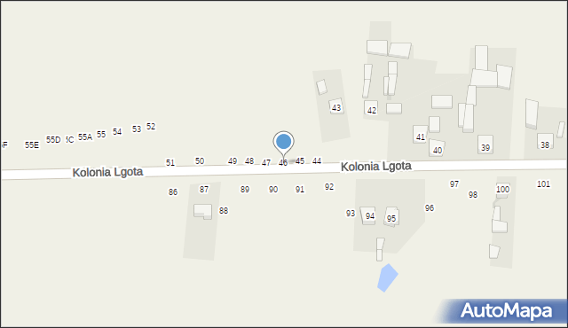 Kolonia Lgota, Kolonia Lgota, 46, mapa Kolonia Lgota