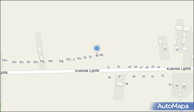 Kolonia Lgota, Kolonia Lgota, 53, mapa Kolonia Lgota