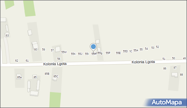 Kolonia Lgota, Kolonia Lgota, 55H, mapa Kolonia Lgota
