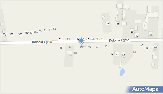 Kolonia Lgota, Kolonia Lgota, 89, mapa Kolonia Lgota