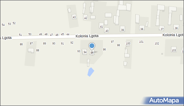 Kolonia Lgota, Kolonia Lgota, 95, mapa Kolonia Lgota