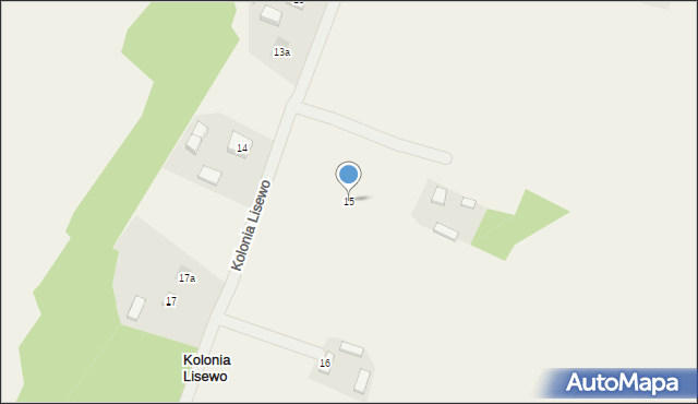 Kolonia Lisewo, Kolonia Lisewo, 15, mapa Kolonia Lisewo