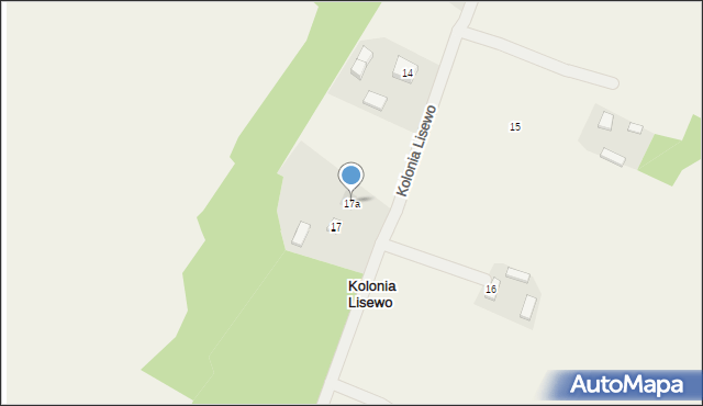 Kolonia Lisewo, Kolonia Lisewo, 17a, mapa Kolonia Lisewo